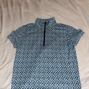 Blue horse shoe print riding shirt 🏇